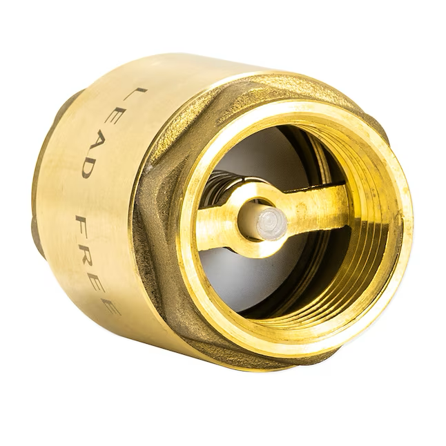 EZ-FLO Brass 1-in Iron Pipe Size In-line Check Valve