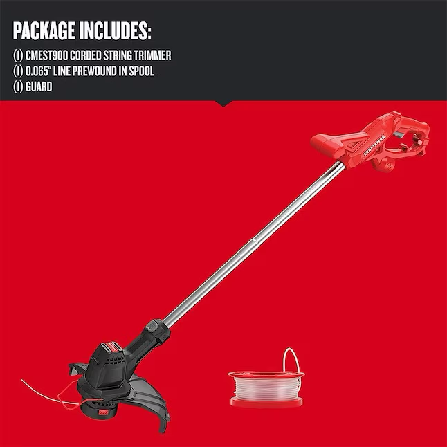 CRAFTSMAN 12-in Straight Shaft Corded Electric String Trimmer