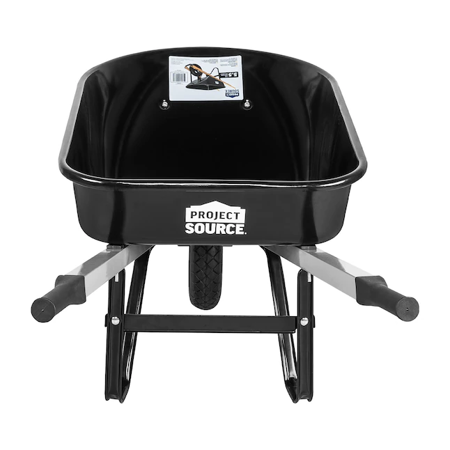 Project Source 5.5-cu ft Steel Wheelbarrow