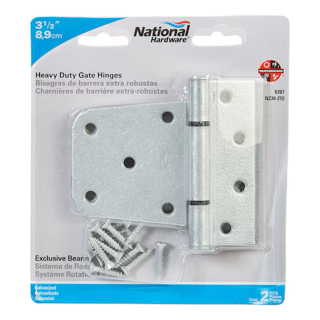 National Hardware 2-Pack 3-1/2-in Galvanized Gate Hinge