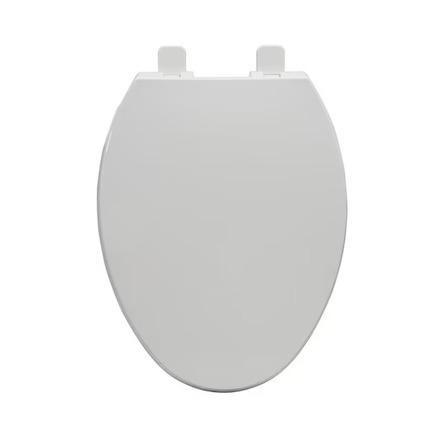 Project Source Plastic White Elongated Soft Close Toilet Seat