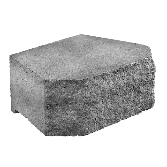 Bloque de muro de contención de hormigón gris/carbón Oldcastle de 6 pulgadas de alto x 15,8 pulgadas de largo x 11,5 pulgadas de profundidad