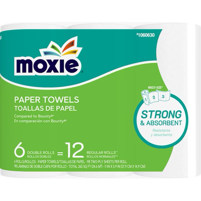 MOXIE Ultra 6 Papierhandtücher, 12 Rollen, SS, weiß, 6 Stück