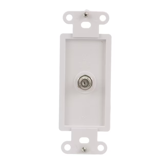 Eaton 1-Gang Standard Size White Plastic Indoor Decorator Wall Plate