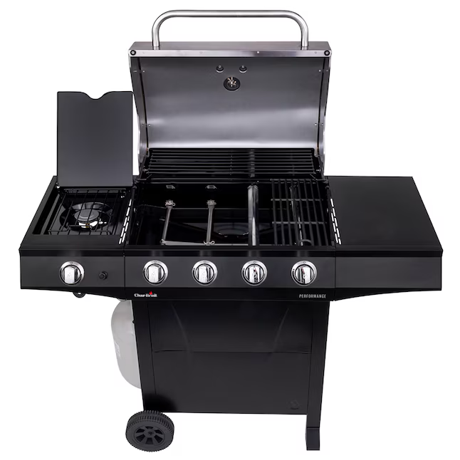 Char-Broil Performance Series Black 4-Burner Liquid Propane Gas Grill with 1 Side Burner