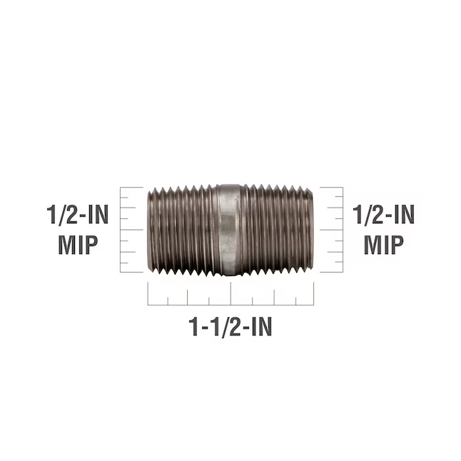 Boquilla galvanizada RELIABILT de 1/2 pulg. x 1-1/2 pulg.