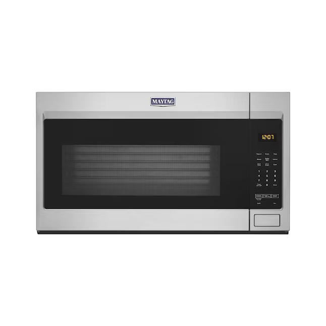 Microondas sobre la cocina Maytag de 1,7 pies cúbicos y 1000 vatios (acero inoxidable resistente a huellas dactilares)