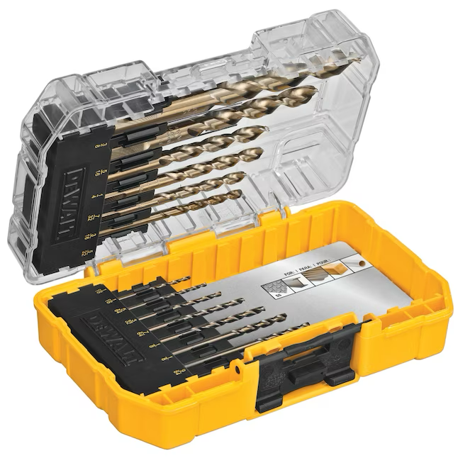 DeWalt 14-Piece Assorted Cobalt Alloy Steel Jobber Length Twist Drill Bit Set