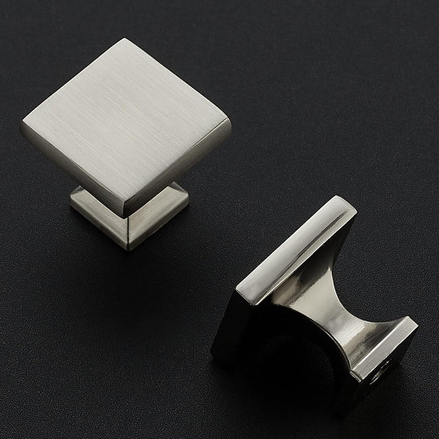 SABER SELECT  Brushed Nickel Squared Cabinet Knobs (5-Pack)