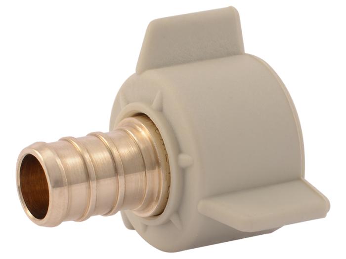 SharkBite 1/2 in. x 1/2 in. NPSM Brass Crimp Swivel Adapter