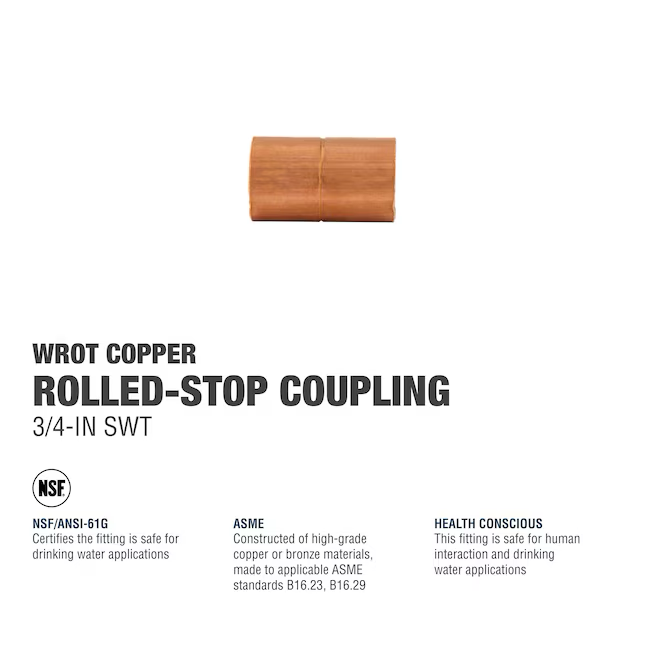 SABER SELECT 3/4-in Copper Rolled-Stop Coupling