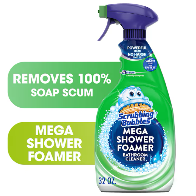 Scrubbing Bubbles Mega Shower Foamer Limpiador de ducha y bañera tipo lluvia de 32 onzas líquidas