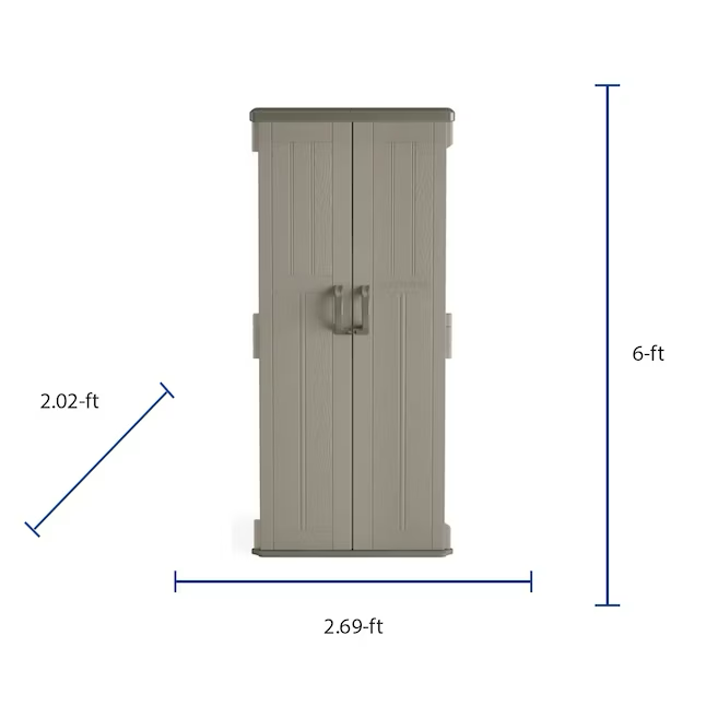 Cobertizo de almacenamiento de resina CRAFTSMAN de 2 pies x 2 pies (piso incluido)