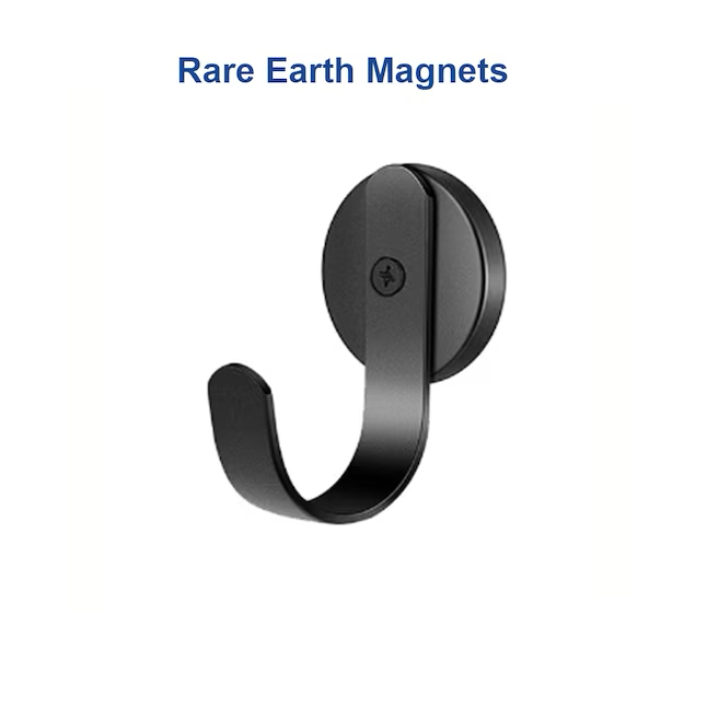 RELIABILT Rare Earth Neodymium Black Magnetic Storage/Utility Hook (Capacity)