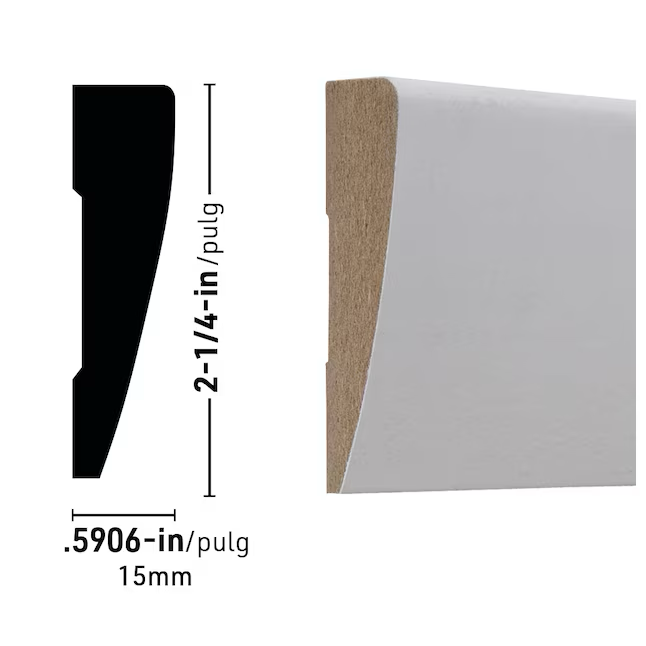 RELIABILT 9/16-in x 2-1/4-in x 7-ft Primed MDF 327 Casing