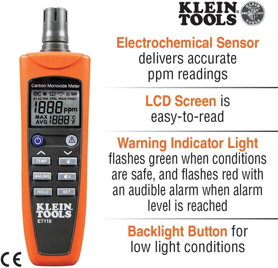 Klein Tools ET110 Carbon Monoxide Tester