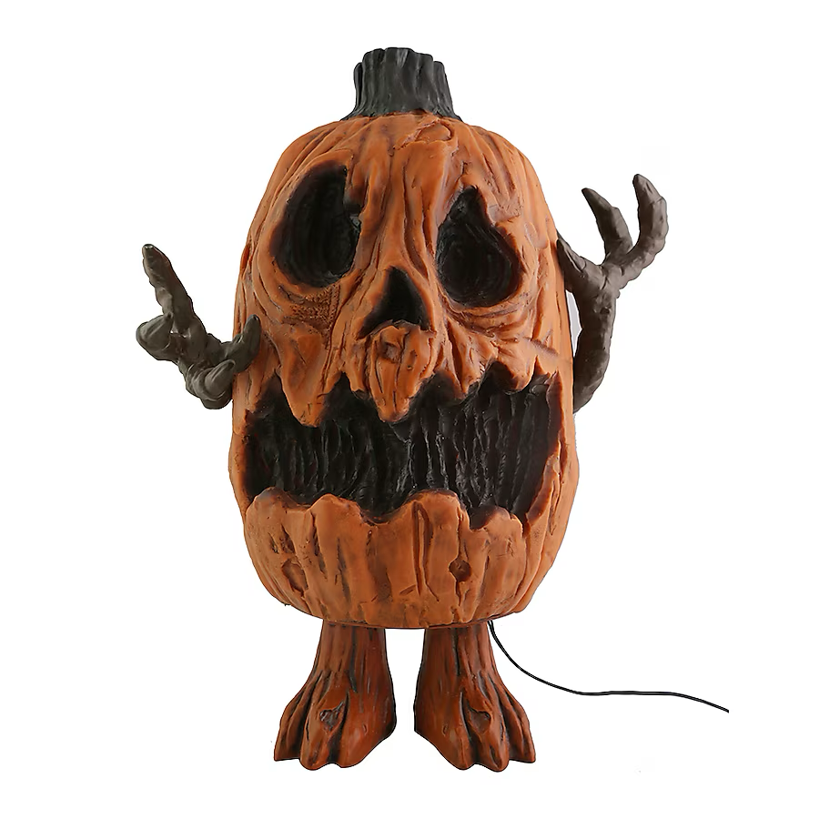 Haunted Living 13-in LED Talking Pumpkin Animated Tabletop Decoration