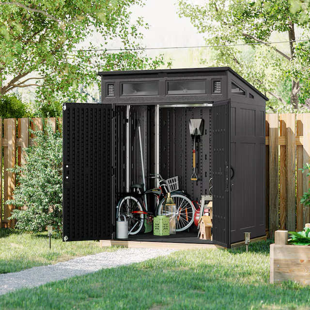 Suncast 6-ft x 5-ft Resin Shed Lean-to Resin Storage Shed (Floor Included)