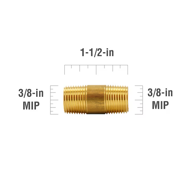 Proline Series 3/8-in x 3/8-in Threaded Male Adapter Nipple Fitting