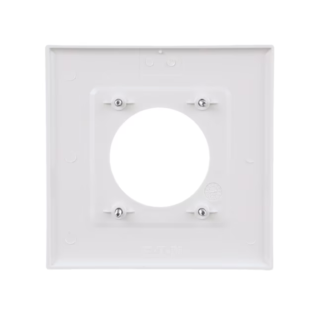 Eaton 2-Gang Midsize White Polycarbonate Indoor Round Wall Plate