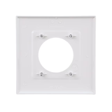 Eaton 2-Gang Midsize White Polycarbonate Indoor Round Wall Plate