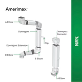 Amerimax Extremo de canalón estilo K marrón de 4,5 x 6,25 pulgadas con caída