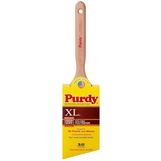 Purdy XL Glide 3-in Reusable Nylon- Polyester Blend Angle Paint Brush (Trim Brush)