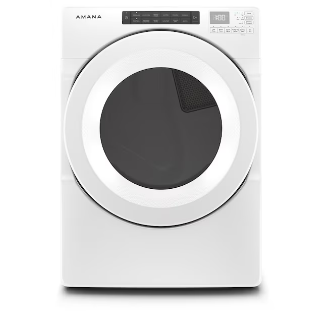 Amana 7.4-cu ft Stackable Electric Dryer (White) ENERGY STAR