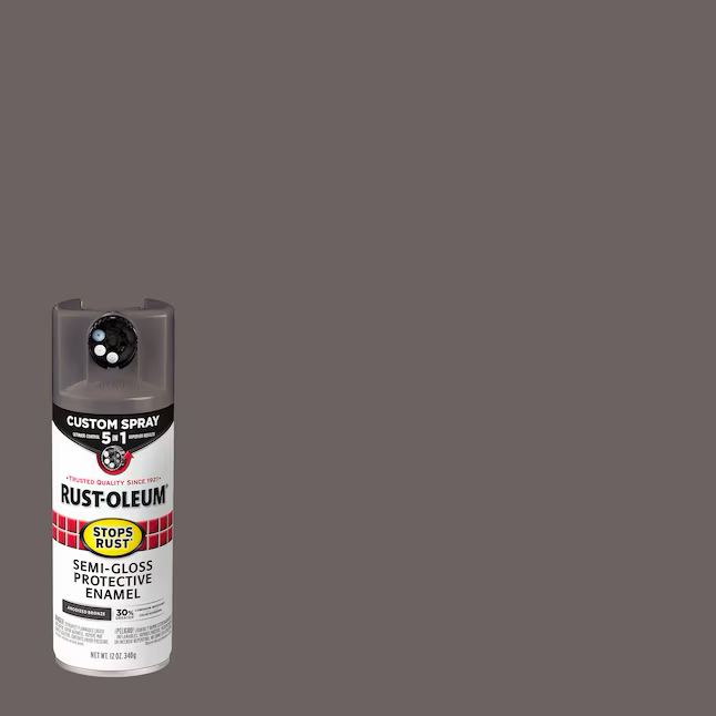 Pintura en aerosol anodizada en bronce semibrillante Stops Rust de Rust-Oleum, paquete 5 en 1 (peso neto: 12 oz)