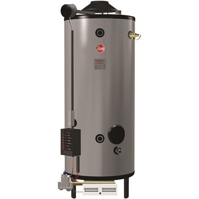 Rheem Universal Heavy Duty 100 Gal. Calentador de agua con tanque de código masivo de gas natural comercial de 199.9K BTU