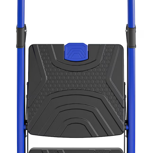 Kobalt 3-Step 300-lb Capacity Black Steel Foldable Step Stool