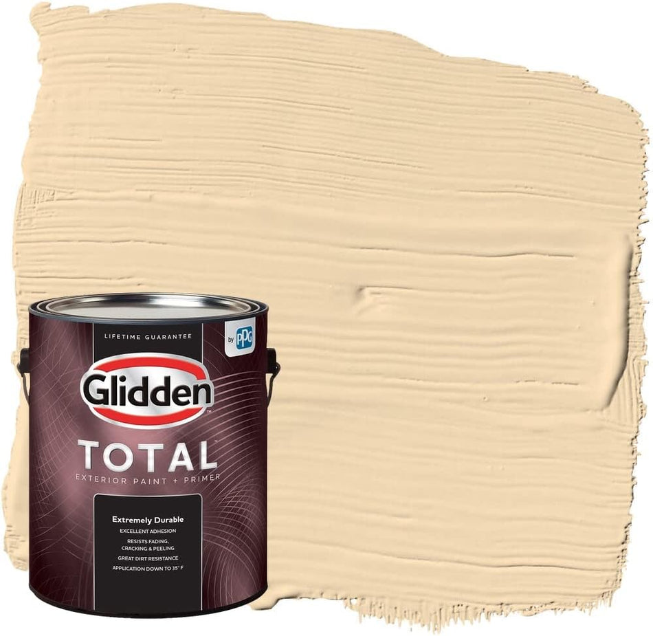 Glidden Total Exterior Paint &amp; Primer semibrillante, Chai Tea Latte