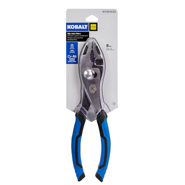 Kobalt 8-in Home Repair Slip Joint Pliers with Wire Cutter