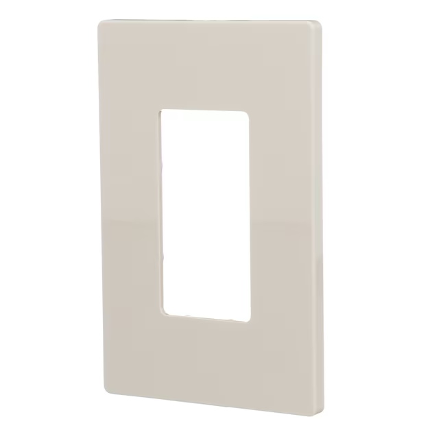 Eaton 1-Gang Midsize Light Almond Polycarbonate Indoor Decorator Wall Plate