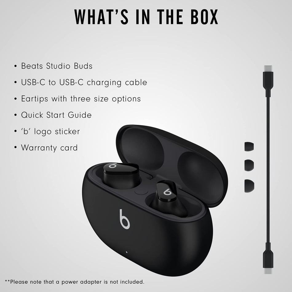 Auriculares inalámbricos con cancelación de ruido Beats Studio Buds (negro)