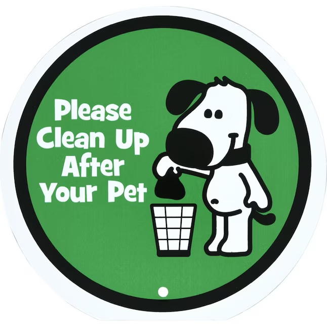 Letrero de plástico para mascotas Hillman de 8 x 6 pulgadas