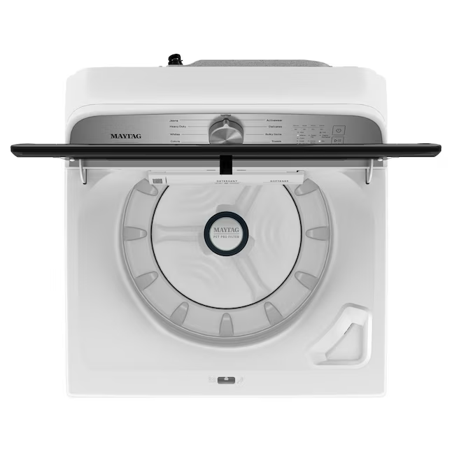 Maytag Pet Pro 4,7 Kubikfuß Toplader-Waschmaschine mit hocheffizientem Rührwerk (weiß)