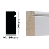 RELIABILT 1-1/16-in x 2-in x 7-ft Primed Pine 175 Brick Moulding