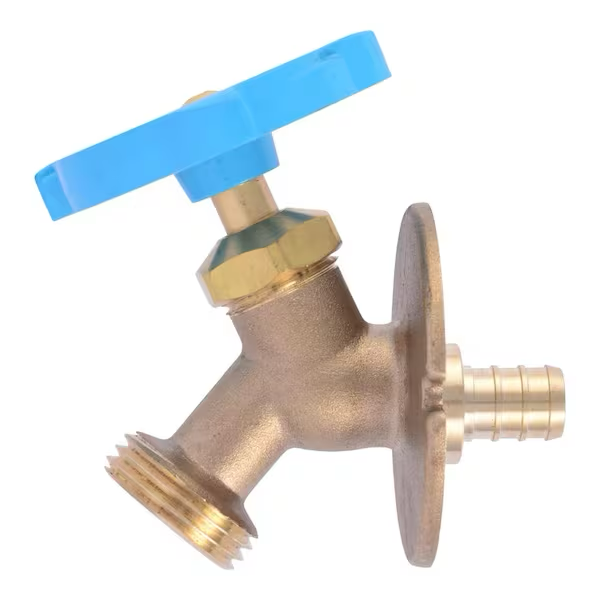 SharkBite 1/2 in. 45° Flange Multi-Turn Brass Crimp Hose Bibb