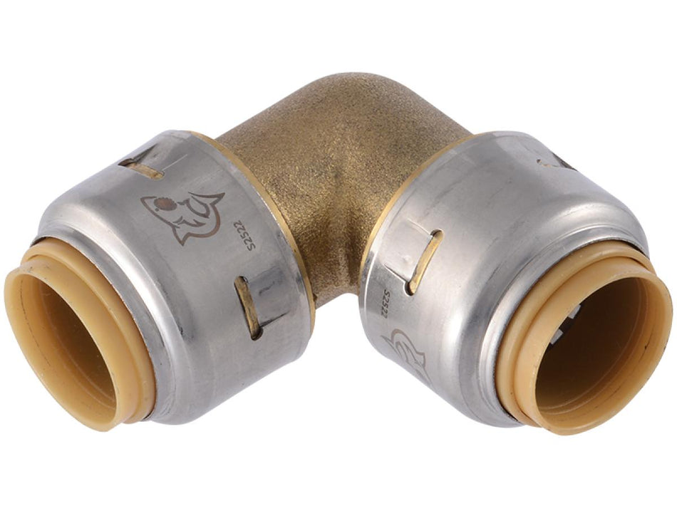 SharkBite Max 3/4 in. x 3/4 in. Brass Push 90-Degree Elbow