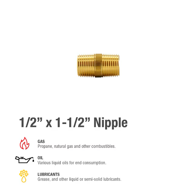 Proline Series 1/2-in x 1/2-in Threaded Male Adapter Nipple Fitting