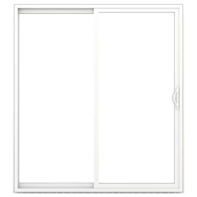 Puerta doble corrediza para patio izquierda de vinilo blanco de baja emisividad JELD-WEN de 72 x 80 pulgadas