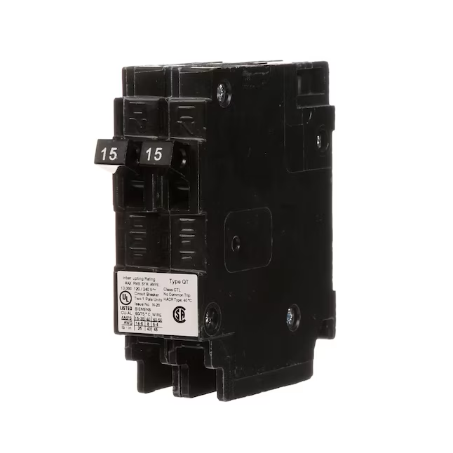 Siemens QT 15-amp/15-amp 1-Pole Tandem Circuit Breaker