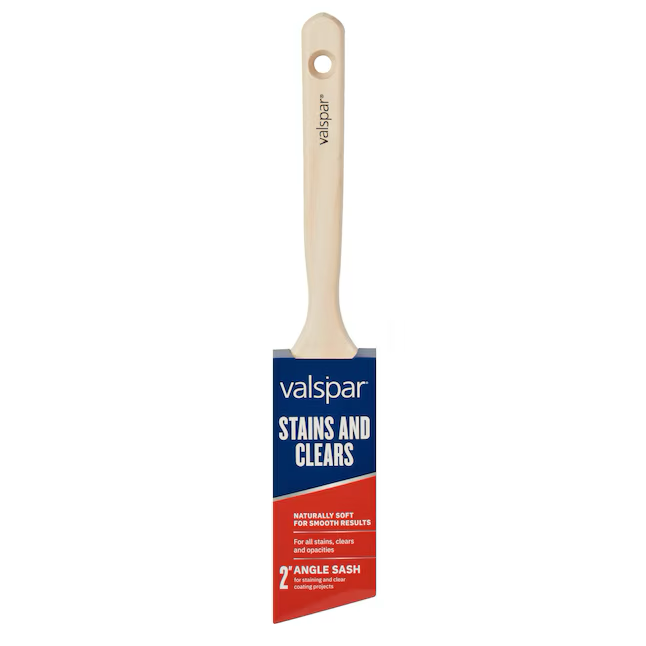 Valspar 2-in Reusable Natural Bristle- Polyester Blend Angle Paint Brush (Stain Brush)