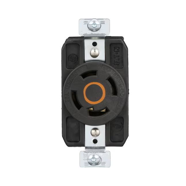 Eaton Arrow Hart 30-Amp 125/250-volt Industrial Duplex Outlet, Orange