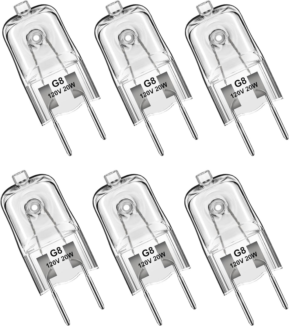 SABER SELECT G8 Bi-Pin Base Halogen Bulb (Warm White, 6-Pack)