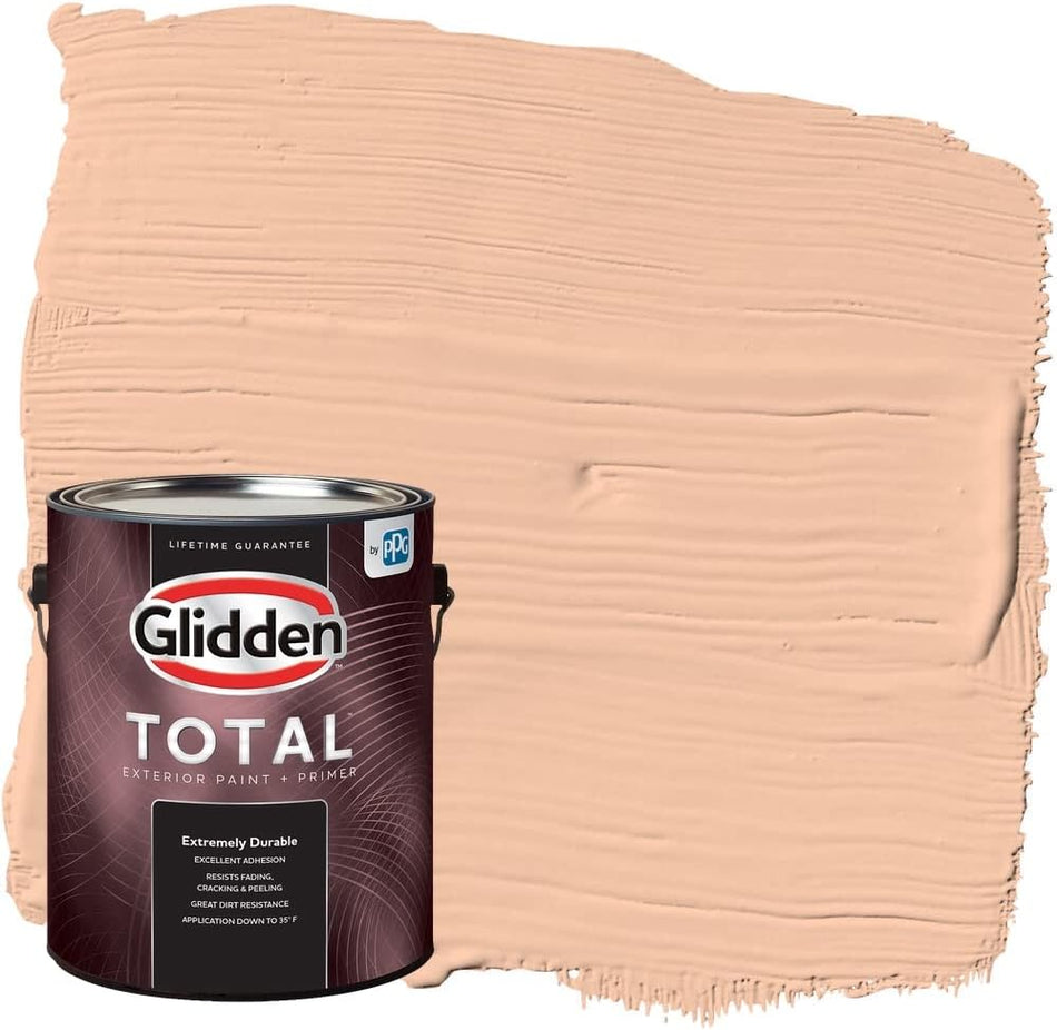 Glidden Total Exterior Paint & Primer Semi-Gloss, Siesta