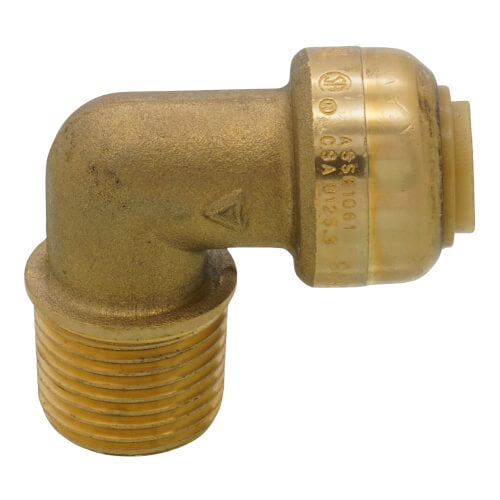 SharkBite 1/4 in. (3/8 in. OD) x 3/8 in. MNPT Brass Push Dishwasher Elbow