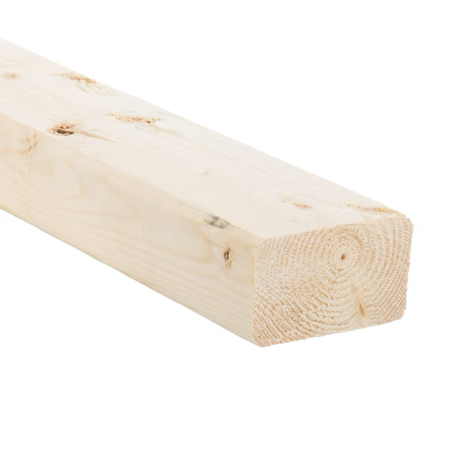 Perno secado en horno de madera blanca de 2 x 3 x 96 pulgadas