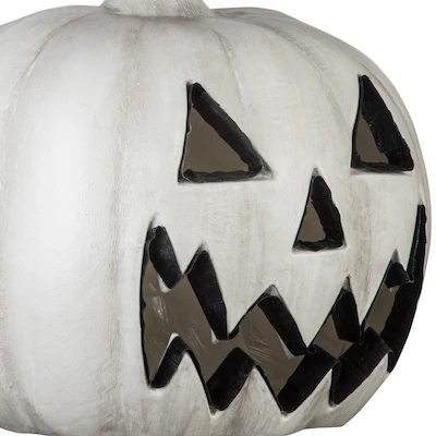 Haunted Living 20-in LED White Jack-o-Lantern Pumpkin Decoration